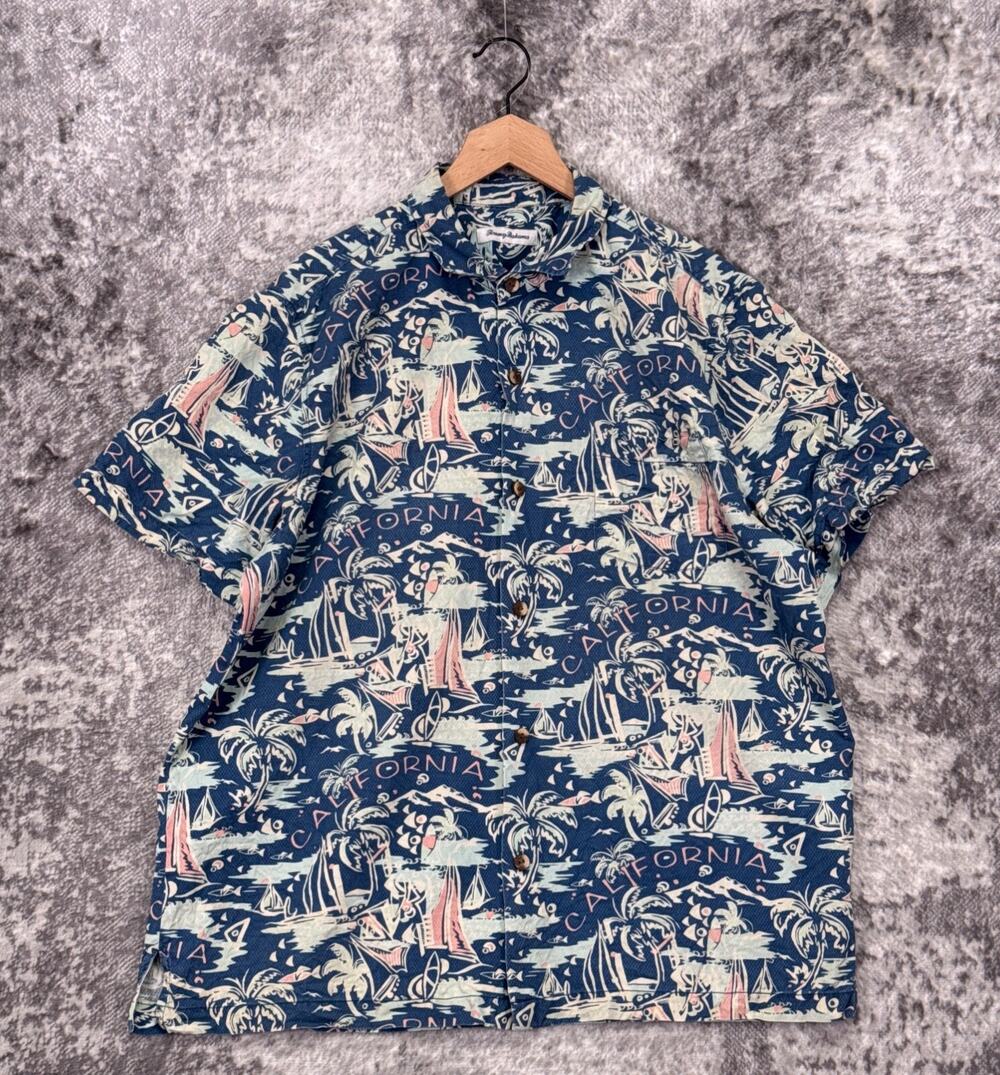 Tommy Bahama Hawaiian Shirt XL Mens California Coast Heritage